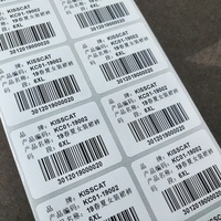 Etiqueta Adhesiva con Código de Barras y Texto Personalizado de Fábrica China, Bajo MOQ, Etiqueta de Envío con Código QR