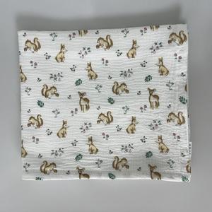 Mantas de bebé con estampado de animales de panal de gofres de algodón 100% para recién nacidos - Product Image 4