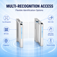 Tourniquet de reconnaissance faciale en acier inoxydable 304 avec contrôle d'accès par code QR et carte RFID pour gymnases et bâtiments commerciaux (ODM)