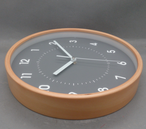 Round 10 Inch Wooden Wall <b>Clock</b> with Custom Background Design - Product Image 2