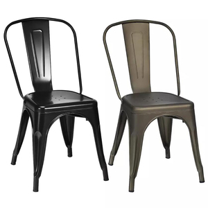 <strong>Haosi</strong> Dining Room Furniture Sedie Cucina Bistro Luxury Retro Stackable Restaurant Chairs Metal Dining Chairs for Wedding Events - Product Image 2