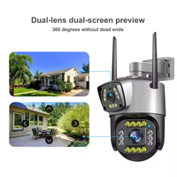 Caméra de sécurité IP sans fil à double objectif 6MP V380 Pro Bullet PTZ CCTV Caméra WiFi