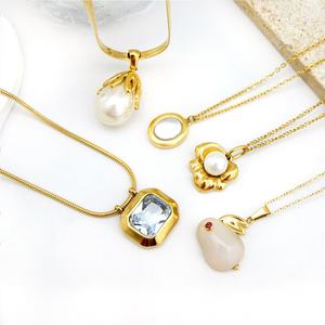 Envío Rápido con Descuento, Collar de Cadena de Acero Inoxidable con Colgante de Oro/Plata, Diseños de Joyería de Moda para Mujer - Product Image 4