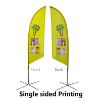 Conception gratuite bas quantité minimale de commande Logo personnalisé pas cher bannière promotionnelle larme larme goutte drapeaux plage plume drapeau