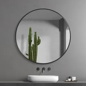 <span class=keywords><strong>Grand</strong></span> miroir décoratif minimaliste moderne Miroir circulaire antique Tenture murale Décoration de salle de bain - Product Image 3