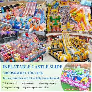 <span class=keywords><strong>Castillo</strong></span> Inflable con Tobogán para Exteriores, Equipo de Entretenimiento Infantil, Casa de Brinco Inflable y Combinación de Escalada - Product Image 2