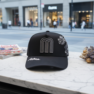 Casquette de baseball noire brodée dragon en gros, logo personnalisé, 5 panneaux, réglable, streetwear, unisexe, flanelle de haute qualité - Product Image 2