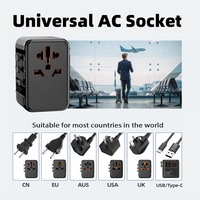 Adaptateur d'alimentation de voyage universel Worldplug GaN 70W avec prises et prises de charge USB et Type C dans le monde entier