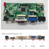 Cartes de contrôle universelles pour écrans LCD TFT 1080P avec interface double LVDS vers DVI VGA M.NT68676