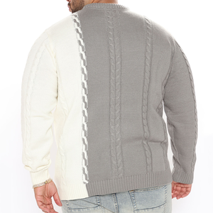 Maglione a girocollo lavorato a maglia con righe a righe con Pullover personalizzato a manica lunga - Product Image 5