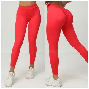 V Back Waist And Sexy Yoga Pants Tight And Hip Lifting Peach Sports Leggings Tight And Hip Lifting Peach Sports Leggings
