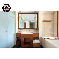 Ensemble de meubles de chambre à coucher de luxe pour hôtel 5 étoiles, avec panneaux miroirs LED, écologiques, finition brillante, taille King, modernes