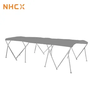 NHCX Thiết Kế Mới Pontoon Thuyền Đôi Bimini Tops 18 'Dài Và Twin Top Pontoon Bimini Top