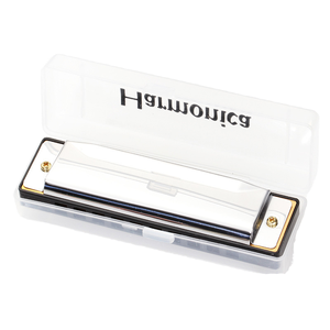 Harmonica diatonique Blues à 10 trous en Do, finition dorée, corps en aluminium écologique, emballage pour débutants et enfants - Product Image 1