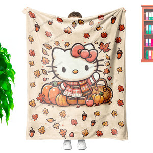 Nouvelle conception personnalisée kawaii hk chaton <span class=keywords><strong>chat</strong></span> citrouille tarte gâteau pops muffin automne jeter couverture <span class=keywords><strong>pour</strong></span> enfants personnages de dessins animés imprimés - Product Image 2