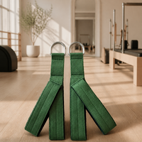 Senya Reformer avec boucles en Y rembourrées, en polaire, anneaux en métal, cordon noir, studio de Pilates, garantie 5 ans, qualité supérieure universelle pour le fitness