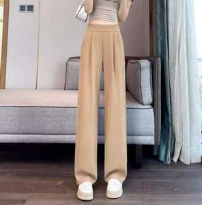 Pantaloni Donna 2026 Personalizzati a Gamba Larga, Sottili Estivi, Sciolti a Gamba Dritta, Vita Alta, Drappeggiati, Casual, Moda Primavera - Product Image 5