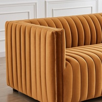 Canapé banquette moderne en velours capitonné pour restaurant commercial, mobilier de salon pour café, hôtel, bar