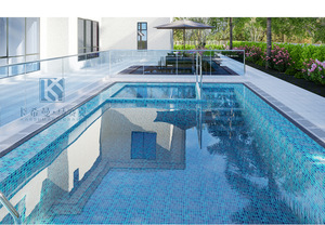 Hot Bán Màu Xanh Khảm Phòng Tắm Tường Gạch Tay Sơn Đám Mây Ao Cá Thiết Kế Cho B & B Biệt Thự Khách Sạn Hồ Bơi Vật Liệu Gốm - Product Image 2