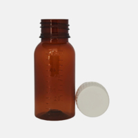 Bouteille pharmaceutique OEM 60 ml en PET avec deux lignes de graduation |   Bouteille personnalisée avec couleur et logo |   Conteneur vide en gros pour sirop contre la toux