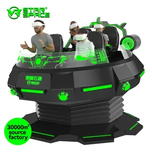 4 Players VR Spaceship UFO 360 Rotation Motion 3 Dof Multiplayer VR Flight Simulator For Sale