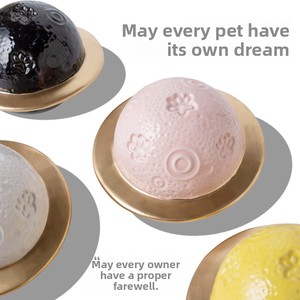 Seramik Altın Kaplamalı Göksel Gezegen Şeklinde Lüks Evcil Hayvan Kremasyonu İçin Kedi Köpekleri ve Son Yolculukları İçin <span class=keywords><strong>Urn</strong></span> - Product Image 3
