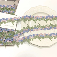 Accessoires de Vêtements pour Femmes en Gros : Dentelle Florale Brodé de Luxe Soluble dans l'Eau, Bordure en Dentelle Brodé avec Code-barres Coloré pour Chaussures