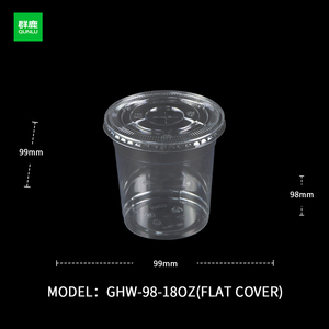 Tốt nhất bán tùy chỉnh 12 16 18OZ BOBA dùng một lần nước ép cà phê đá bong bóng trà sữa tráng miệng đồ uống bên nhựa uống cup có nắp đậy - Product Image 2