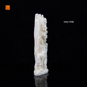 Statua di Buddha Guanyin Personalizzata in Resina Bianco Avorio Lucido, Dea della Misericordia per Decorazione Casa - Product Image 3