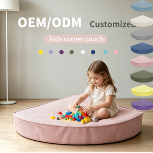 Sofá Esquinero de Espuma Personalizado OEM, Tapizado en Pana, para Niños - Asiento Esquinero Infantil, Ideal para Jugar, Descansar y Leer Libros - Product Image 1