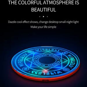 Base de Carga Inalámbrica Rápida de 10w de Buena Calidad con Luz Nocturna LED, Cargador Rápido, Base de Carga Inalámbrica Estándar - Product Image 5