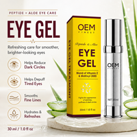Masque Gel Contour des Yeux Anti-Âge Personnalisé à l'Acide Hyaluronique, Matrixyl 3000, Vitamine E et Aloès – Hydratant, Apaisant, Anti-Poches, Éclaircissant et Anti-Cernes