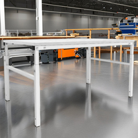 Bodur Factory - Vente en gros - Poste de travail pour ligne d'assemblage électronique - Table de travail - Cadre en acier laminé à froid - Plateau en MDF - Pieds réglables