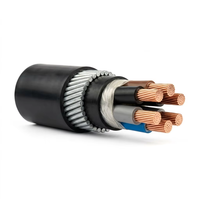 Kabel Daya Berlapis Baja Kawat Baja PVC Tembaga 4 Inti 50mm2 VV32 0.6/1kV Harga Pabrik