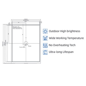 หน้าจอความสว่างสูง1200X1600 11.8นิ้ว750nits IPS LVDS อุณหภูมิกว้างจอแสดงผล TFT LCD - Product Image 1
