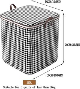 Sacs de rangement pliables pour vêtements et couvertures, conteneurs de rangement pour organiser la chambre, le placard, les vêtements et les couettes - Product Image 2