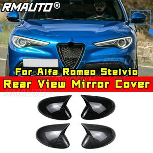 Coque de protection pour rétroviseur latéral de voiture, coque de rétroviseur latéral pour Alfa Romeo Stelvio, kit carrosserie, accessoires de voiture - Product Image 2