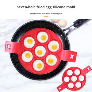 <span class=keywords><strong>Moule</strong></span> à œufs à sept trous, nouvelle version améliorée, en <span class=keywords><strong>silicone</strong></span> réutilisable antiadhésif, pour crêpes, compatible cuisinière, modèle Zs-011 - Product Image 1