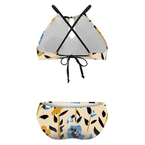 Traje de baño de 2 piezas de cintura alta y talla grande personalizable con imagen personalizada Sujetador push up XXS Impresión digital Logotipo personalizado - Product Image 3