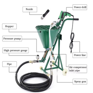آلة رش شبه أوتوماتيكية صغيرة للطلاء بالرش والجبس والطلاء المقاوم للماء والمعجون، مضخة بخزان 40 لتر لتجصيص الجدران - Product Image 5