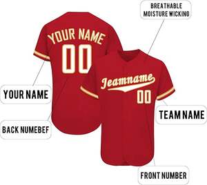 Maillot <span class=keywords><strong>de</strong></span> baseball personnalisé <span class=keywords><strong>de</strong></span> haute qualité pour hommes, femmes et garçons, vêtements <span class=keywords><strong>de</strong></span> sport <span class=keywords><strong>de</strong></span> style international avec option <span class=keywords><strong>de</strong></span> taille supérieure, t-shirts en gros - Product Image 3