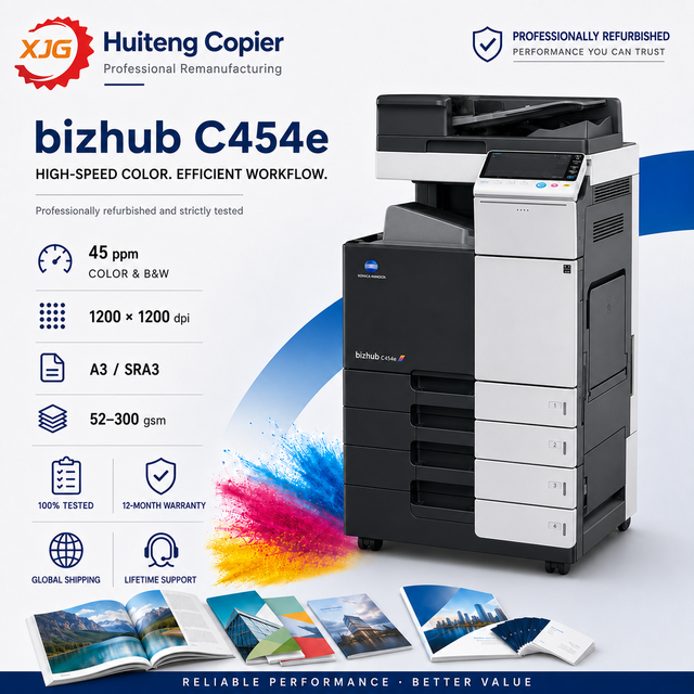A3 Color Copier for Konica Minolta Bizhub C454e C454 454 Used Photocopy Machine Printers and Copiers Refurbished Photocopier