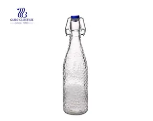 ガラス製ミルクボトル透明500ml透明ガラス製