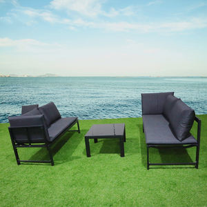 Commercio all'ingrosso divano esterno in alluminio mobili da <span class=keywords><strong>giardino</strong></span> tavolino per il tempo libero divano <span class=keywords><strong>Set</strong></span> tre pezzi - Product Image 1