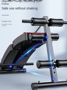Banco de Ejercicios Multifuncional Plegable con Marco de Acero y PU Ecológico de 120 cm, Unisex, para Entrenamiento en Casa - Product Image 4
