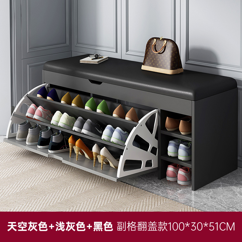 [Flip-top with secondary compartment] Sky Gray 100*30*51cm