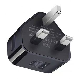 Hot Sale 20W UK Plug QC3.0 <b>USB</b>-<b>C</b> PD Wall Charger New Design <b>USB</b> Fast Charge Travel <b>Adapter</b> for iPhone 17 - Product Image 3