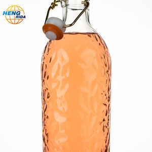 Botella de bebida suave con tapa abatible, botella de cerveza con patrón de papel de frotamiento, productos baratos, 1000ml, venta al por mayor - Product Image 2