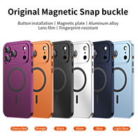 Accessoires de téléphone tendance protecteur de caméra givré étui de téléphone portable de luxe magnétique fort pour iPhone s 15 16 Pro Max