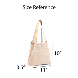 Bolso <span class=keywords><strong>de</strong></span> hombro liso grande <span class=keywords><strong>con</strong></span> logotipo impreso personalizado a la moda para mujer, bolsos <span class=keywords><strong>de</strong></span> mano <span class=keywords><strong>de</strong></span> <span class=keywords><strong>corcho</strong></span> natural para mujer <span class=keywords><strong>con</strong></span> bolsillo frontal - Product Image 6
